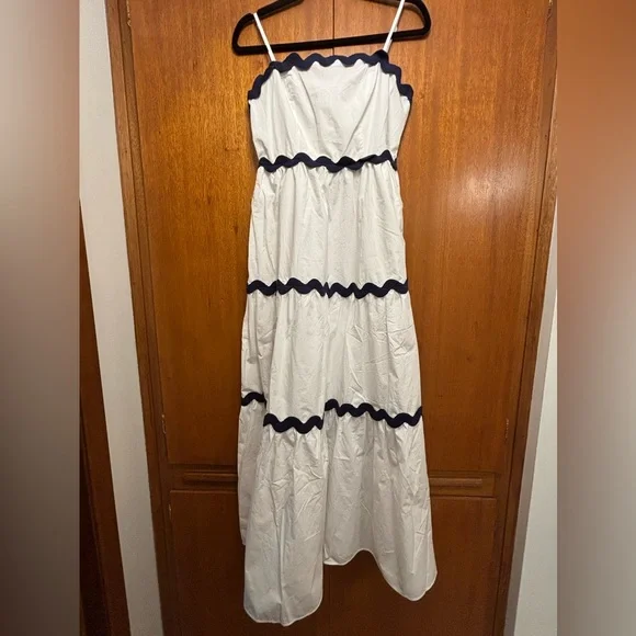 LOFT | Dresses | Loft Beach Ric Rac Poplin Maxi Dress Nwt Size 2 | Poshmark